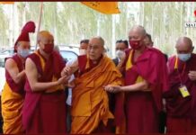 Dalai Lama arrives in Leh; thousands of devotees and people from all communities hosted a rousing reception to His Holiness all the way from Kushok Bakula Rinpoche Airport to Jivetsal Photang