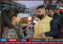 JAMMU: Shopkeepers protest at Satwari Chowk against frequent road blockages caused by #buses; demand immediate traffic regulation