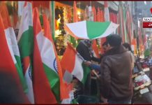 Ahead of Republic Day, people in Jammu buy flags and decorations from local vendors